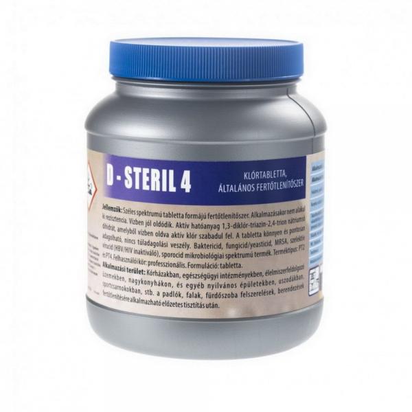 D-Steril 4 klórtabletta, ált. fertőtlenítőszer - B 1.