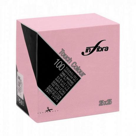 Infibra Szalvéta 25x25cm pink 2 réteg 100 lap/csom 1.