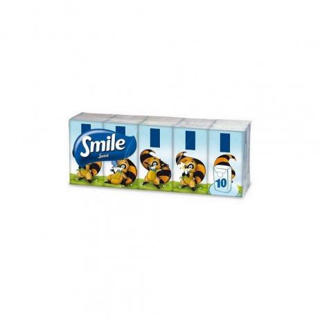 Smile papírzsebkendő 3 rétegű, fehér, 100% celluló 1.