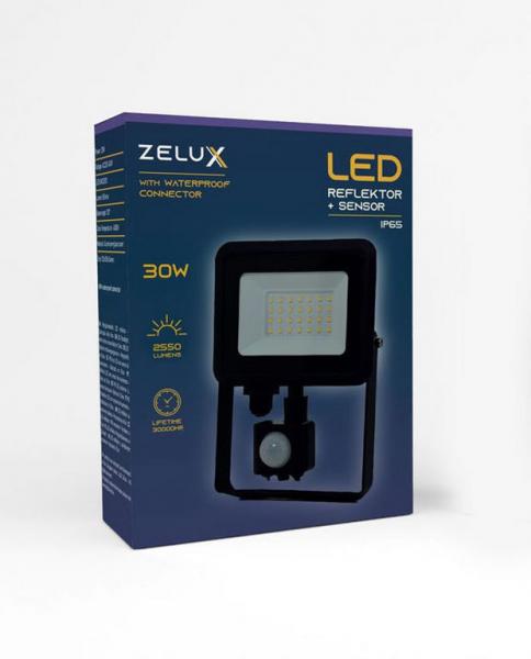 Zelux Led Reflektor 30W NW 4000K Mozgásérzékelős P 1.