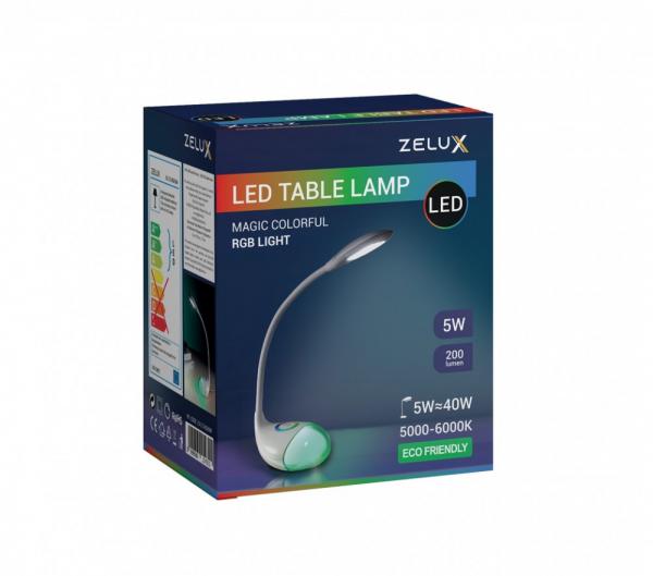 ZELUX LED Asztali Lámpa RGB Hangulatvilágítás 5W 1.
