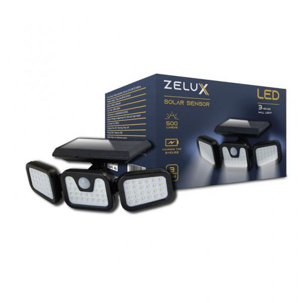 Zelux napelemes fali kültéri lámpa mozgásérzékelőv 1.