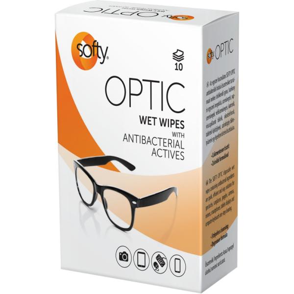 Softy Optic nedves tisztítókendő szemüvegre, kijel 1.